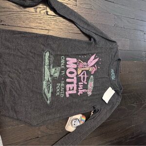 Kids' Long Sleeve Graphic Tee - Charcoal